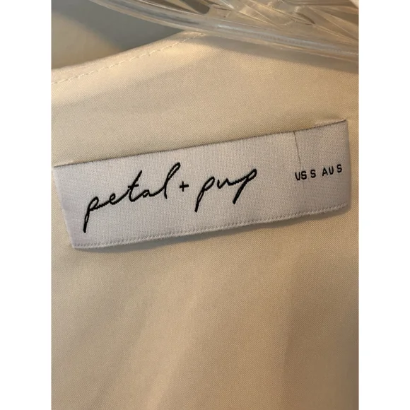 Petal and Pup Amarlee Maxi Dress Satin Size Small NWOT White - Picture 7 of 13